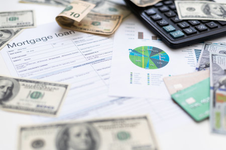 Credit report concept, money, bank formの写真素材