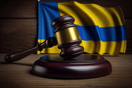 judges gavel element concept design template web, flag of Ukraの素材