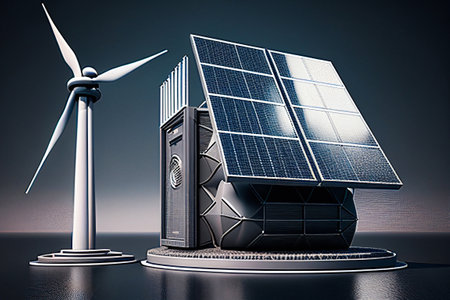 Wind turbines and solar panelsの素材