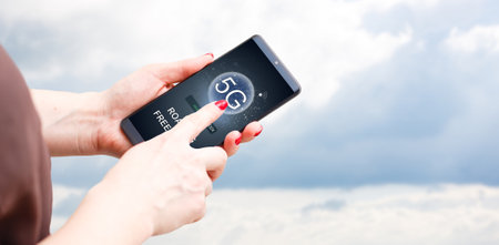 Free Roaming in the Euro zone, EU. Cellphoneの写真素材