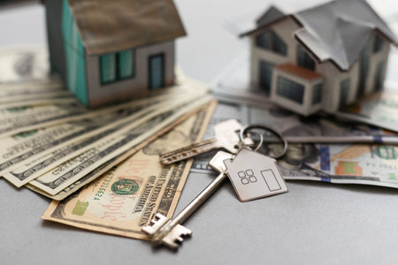 Investment. model house and moneyの写真素材