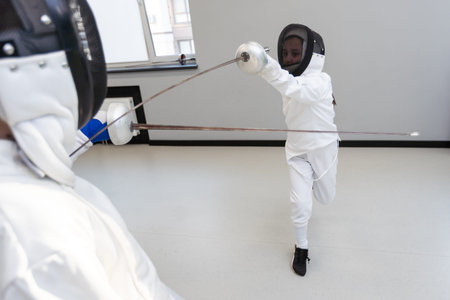 Junior Girls at a foil fencing tournament