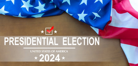 I voted. Election day. USA flag.の写真素材