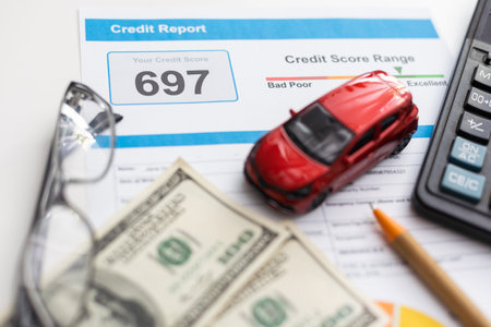 report credit score banking borrowing application risk form document loan business market concept - stock imageの写真素材