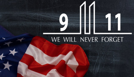 Patriot day 9 11 never forget social media graphicsの写真素材