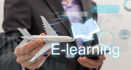 E-learning, Online education, internet studying. Business, technology and personal development...