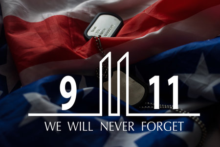 Patriot day 9 11 never forget social media graphicsの写真素材