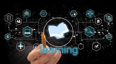 E-learning Education Internet Webinar Online Courses conceptの写真素材