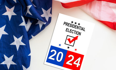 USA election 2024 background election timeの写真素材