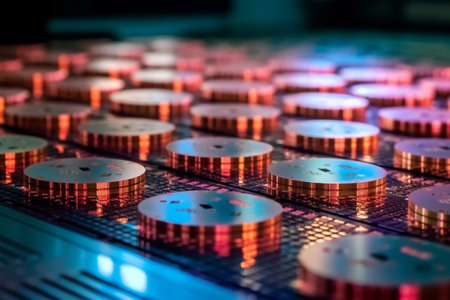 Electronics engineer repairs a chip in the workshop. Repairman heats the chipset using soldering with a hair dryer and takes the hot melting element with tongs.の素材