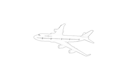 airplane sketch, coloring, isolated object on white background,の写真素材