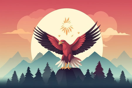 illustration of eagle Pro Download Generative AIの素材