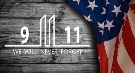 Never Forget the Fallen Patriot Day September 11の写真素材
