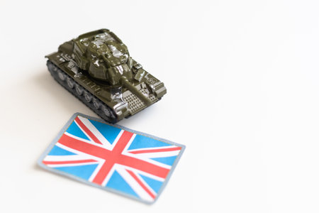 light tank apc with summer camouflage on the Iceland flag background. 3d Illustrationの写真素材