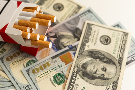 social problems of smoking, the concept of concentration on the dangers to healthの写真素材