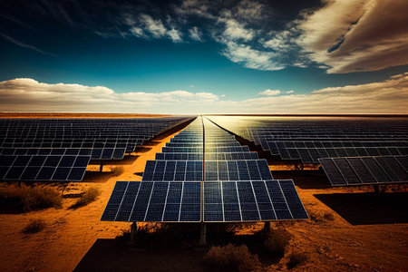 solar battery. solar energy solar power plant green energy concept illustrationの素材