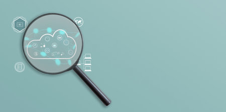 2d rendering technology Cloud computingの写真素材