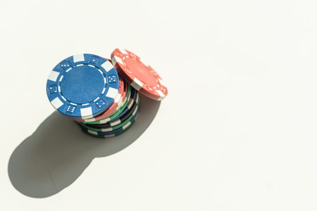 Stack of casino chips. illustrationの写真素材