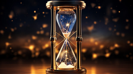 Hourglass shows that time goes byの素材