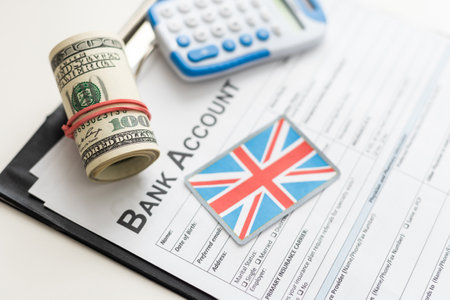 calculator, dollar banknotes and business graphs, chartsの写真素材