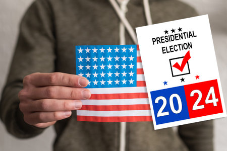 USA election 2024 background election timeの写真素材