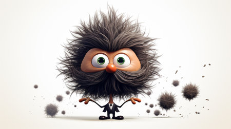 sticker of a cartoon angry old manの素材