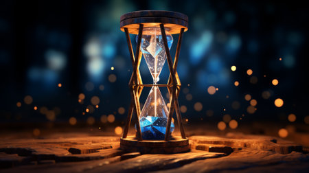 3d rendered illustration of a golden hour glassの素材