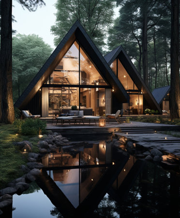 Render building exterior in the outdoor 3d illustrationの素材