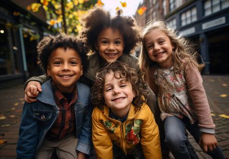 Casual Children Cheerful Cute Friends Kids Conceptの素材