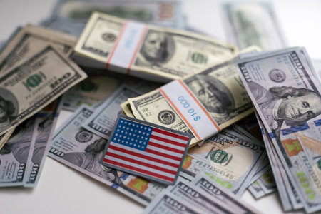 American dollar. money background. Financial collapse.