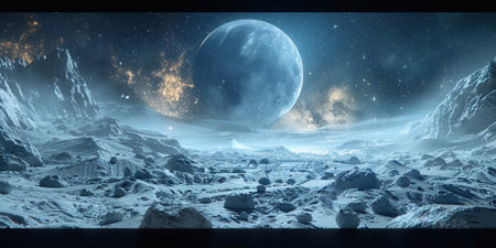 3D Rendered Fantasy Alien Landscape - 3D Illustrationの素材