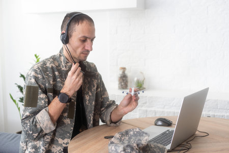 Military Student Education. Army Soldier Veteran In College