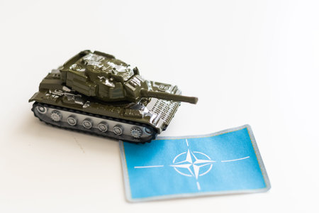 Tank model toys made of plastic.