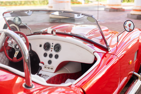 styled image of retro car details