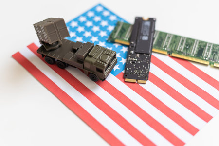 Concept: a new war is going on in the field of computer technologyの写真素材