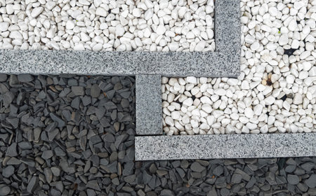 rock floor with walkpath at the garden