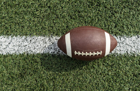 American football on the lineの写真素材