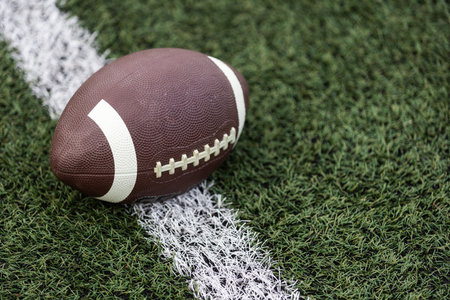 American football on the line
