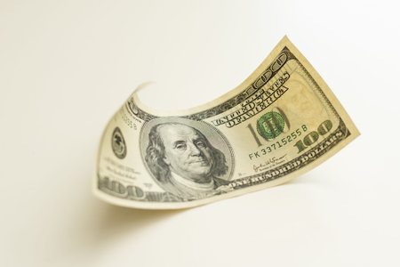 100 dollars isolated over white