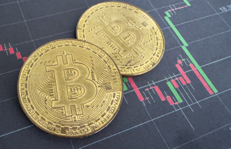 Digital currency bitcoin photo conceptの写真素材