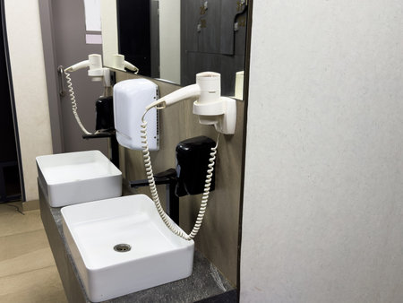 washstand or basin in the bathroom