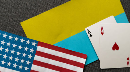 flag of Ukraine and the United States of America