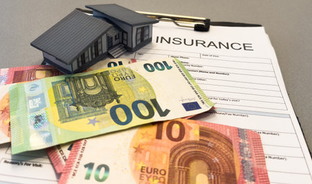 Real estate agent are pointing to insurance contract signing and are explaining to customers at the office, trading ideas Mortgage of houses and landの写真素材