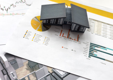 miniature house models on graph indicating growth in real estate prices market