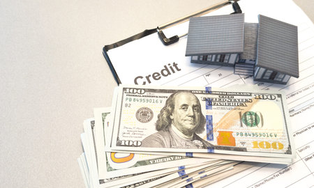 Credit score report on business report document.