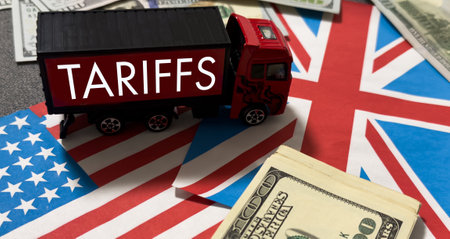 Tariff War shipping, trade and commerce conceptの写真素材