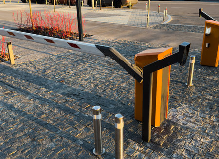 Barrier on the car parking