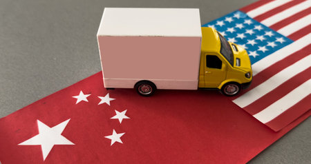 Made in China product export to USAの写真素材