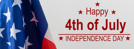 July 4 Independance day Patriotic Symbols USA. National celebration Fourth of July federal holiday United States. American flag Stars and Stripes Red, White, and Blue Old Glory Star-Spangled Bannerの写真素材