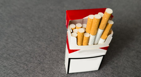 cigarette and pack of cigarettes with blank space. the best for package design and advertising -...